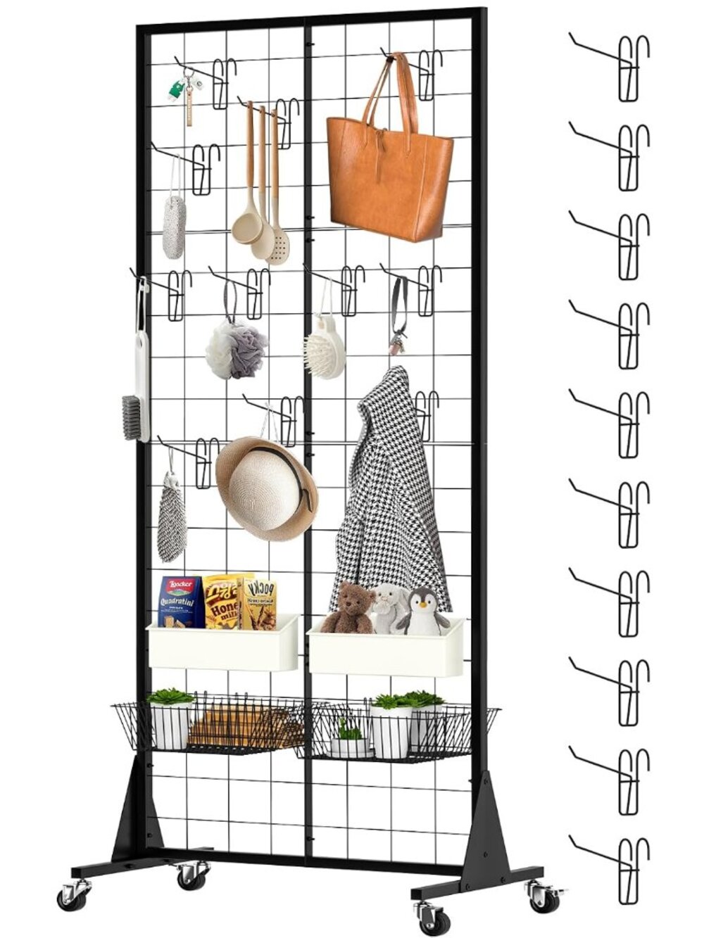 2'x5.5' Ft Gridwall Panel Display Stands Heavy Duty Floor Standing Retail Displa